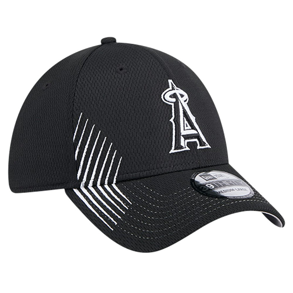 Los Angeles Angels New Era Active Dash Mark 39THIRTY Flex Hat - Black Hats