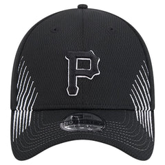 Pittsburgh Pirates New Era Active Dash Mark 39THIRTY Flex Hat - Black Hats