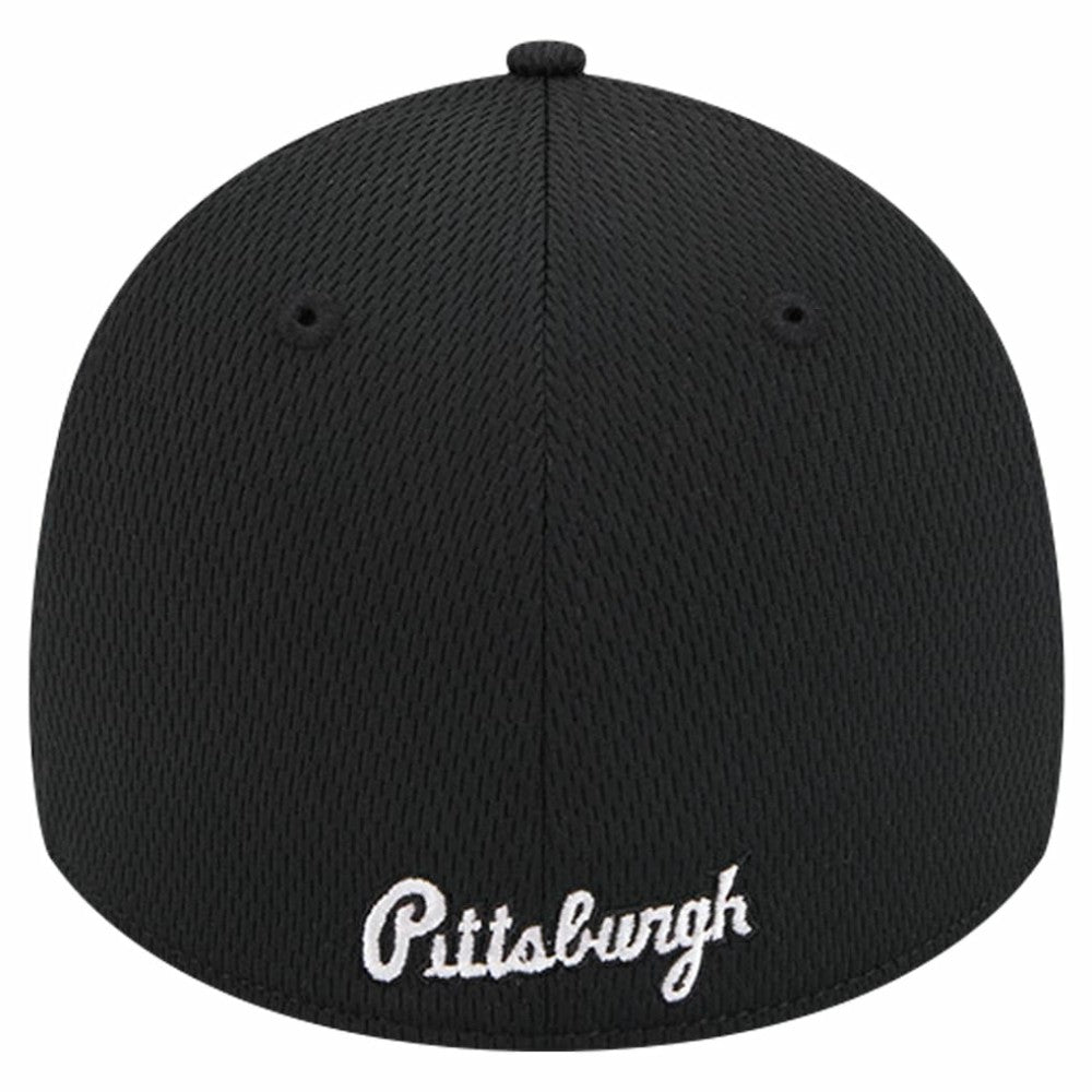 Pittsburgh Pirates New Era Active Dash Mark 39THIRTY Flex Hat - Black Hats