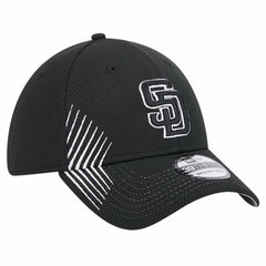 San Diego Padres New Era Active Dash Mark 39THIRTY Flex Hat - Black Hats