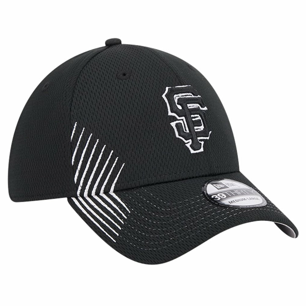 San Francisco Giants New Era Active Dash Mark 39THIRTY Flex Hat - Black Hats