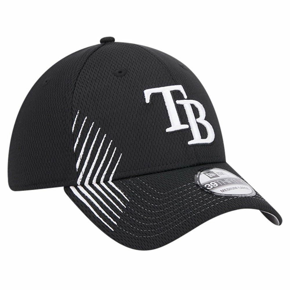 Tampa Bay Rays New Era Active Dash Mark 39THIRTY Flex Hat - Black Hats