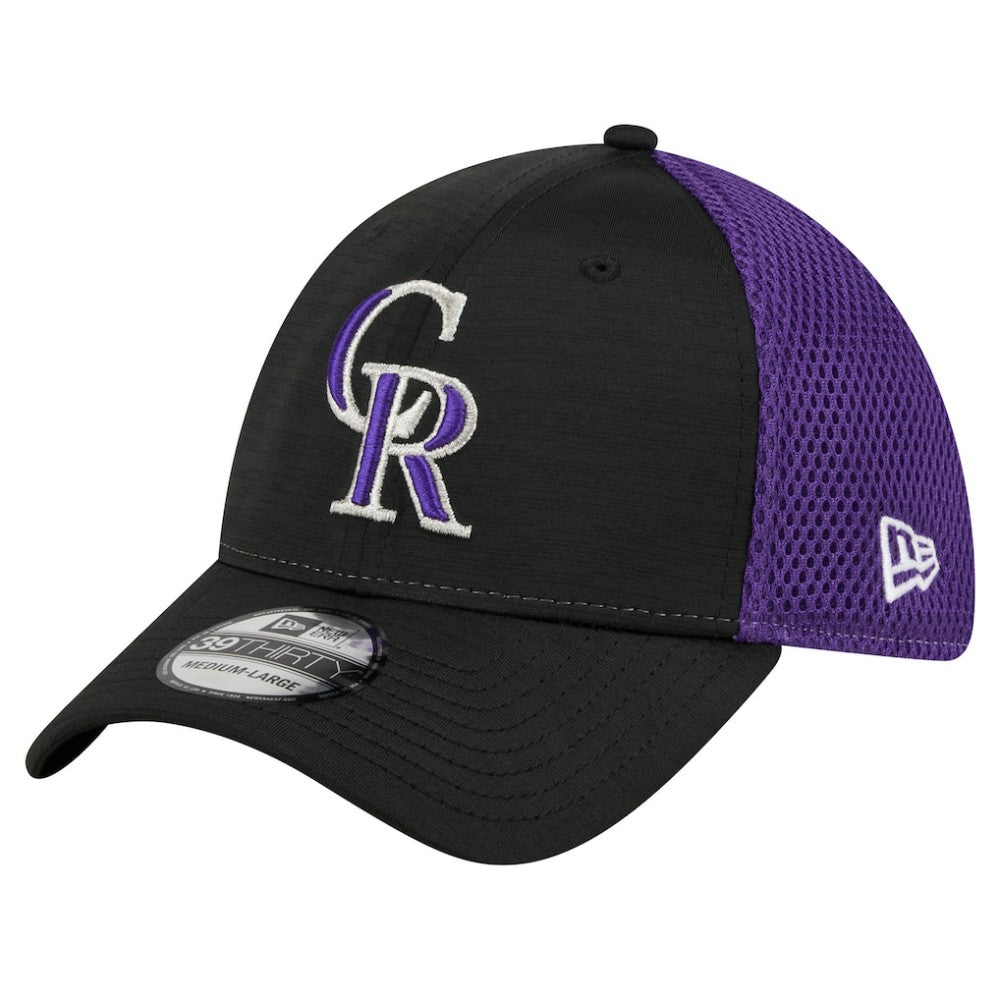 Colorado Rockies New Era Neo 39THIRTY Flex Hat - Black Hats