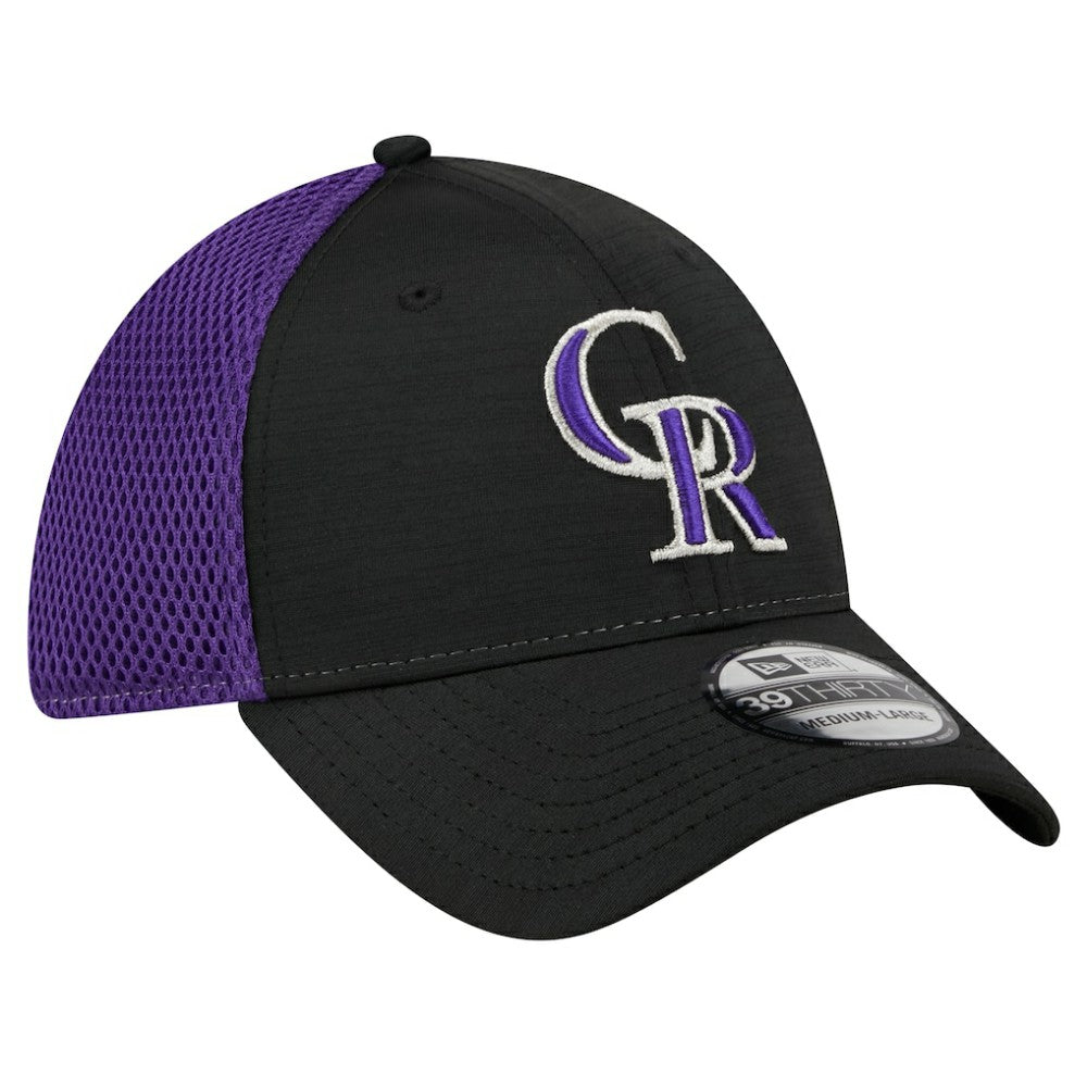 Colorado Rockies New Era Neo 39THIRTY Flex Hat - Black Hats