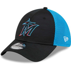 Miami Marlins New Era Neo 39THIRTY Flex Hat - Black Hats