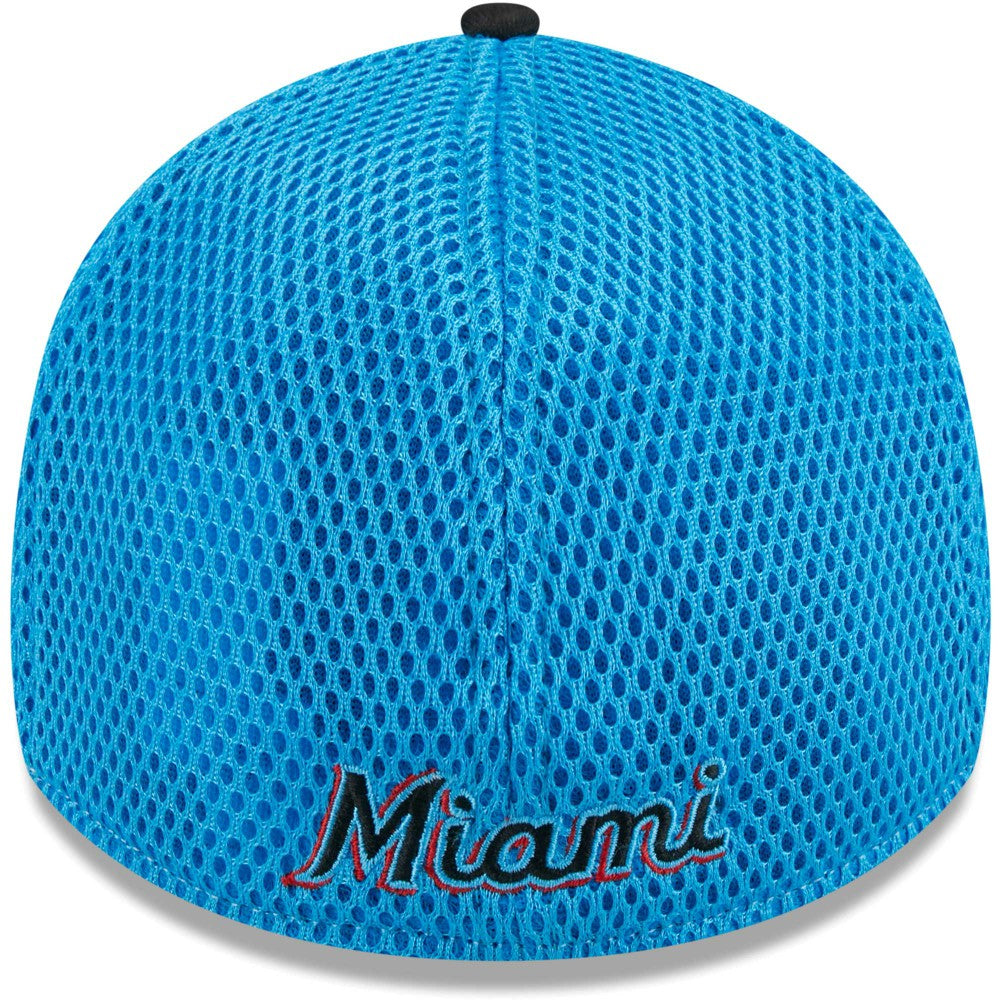 Miami Marlins New Era Neo 39THIRTY Flex Hat - Black Hats