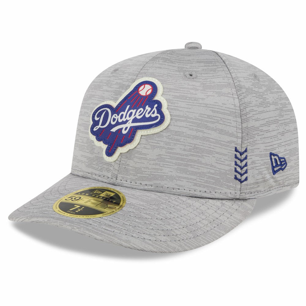 Los Angeles Dodgers New Era 2024 Clubhouse Low Profile 59FIFTY Fitted Hat - Gray Hats