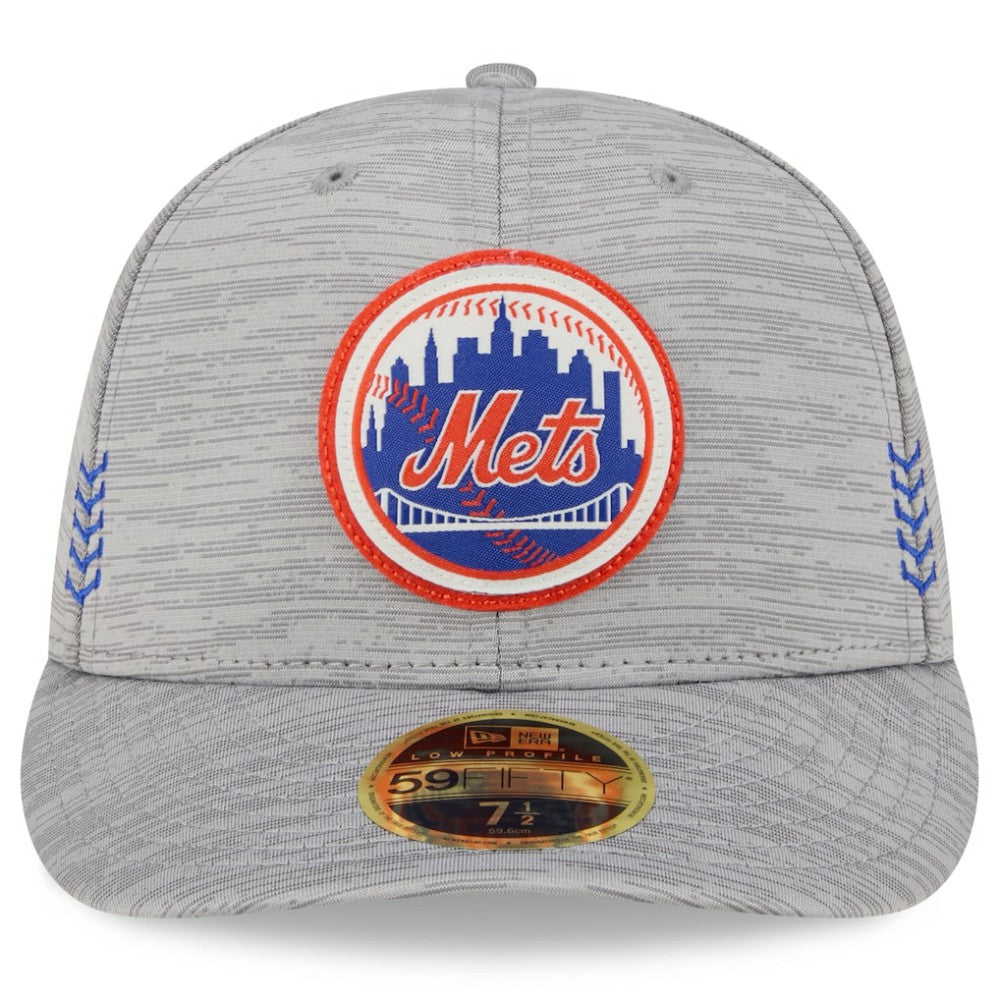 New York Mets New Era 2024 Clubhouse Low Profile 59FIFTY Fitted Hat - Gray Hats