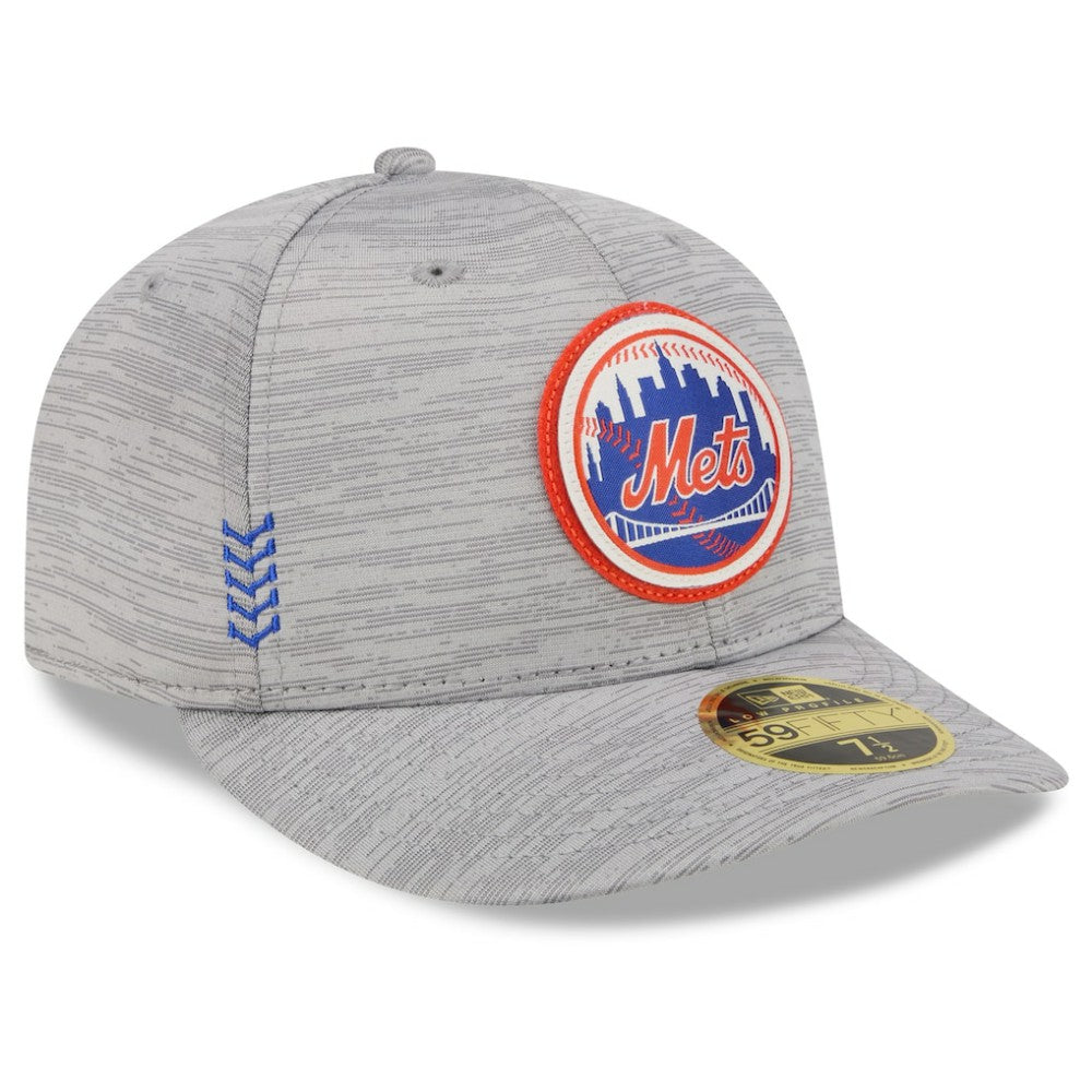New York Mets New Era 2024 Clubhouse Low Profile 59FIFTY Fitted Hat - Gray Hats