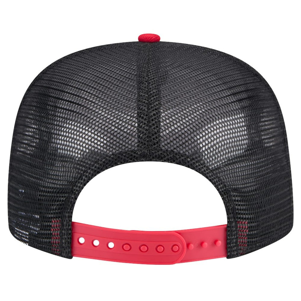 Atlanta Braves New Era Throwback Meshback Golfer Hat - Black Hats