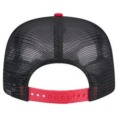 Atlanta Braves New Era Throwback Meshback Golfer Hat - Black Hats