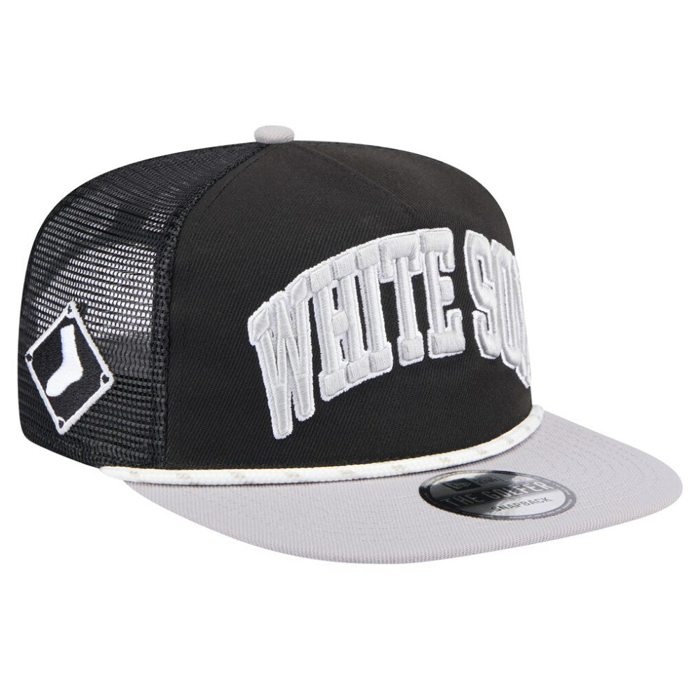 Chicago White Sox New Era Throwback Meshback Golfer Hat - Black Hats