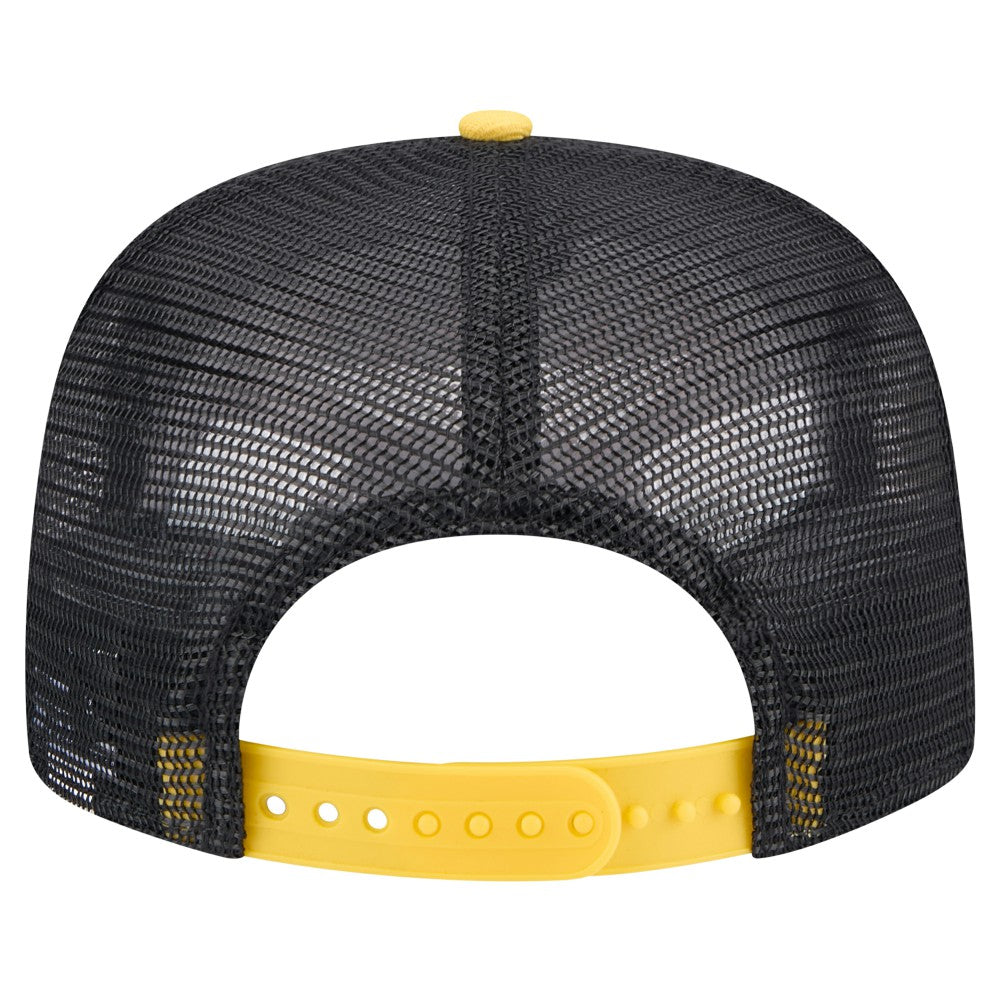 Milwaukee Brewers New Era Throwback Meshback Golfer Hat - Black Hats