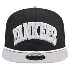 New York Yankees New Era Throwback Meshback Golfer Hat - Black Hats