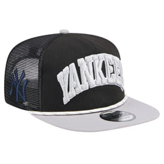 New York Yankees New Era Throwback Meshback Golfer Hat - Black Hats
