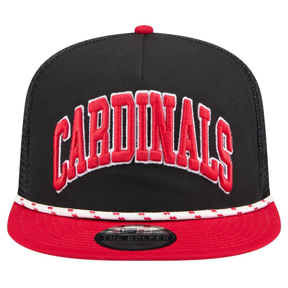 St. Louis Cardinals New Era Throwback Meshback Golfer Hat - Black Hats