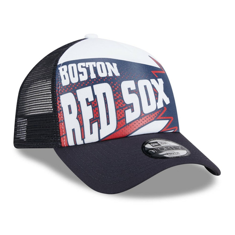 Boston Red Sox New Era Youth Boom 9FORTY Adjustable Hat - Navy Hats