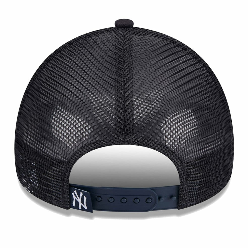 New York Yankees New Era Women's Throwback Team Foam Front A-Frame Trucker 9FORTY Adjustable Hat - White/Navy Hats