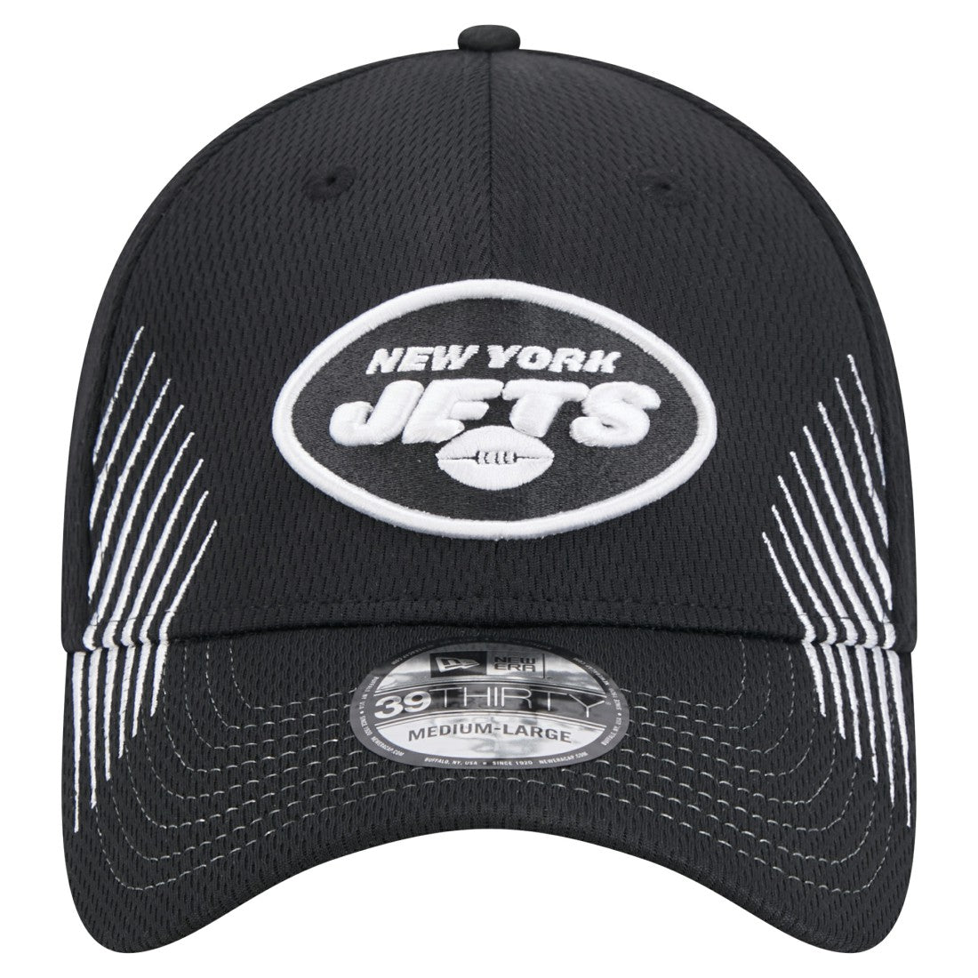 New York Jets New Era Active 39THIRTY Flex Hat - Black Hats
