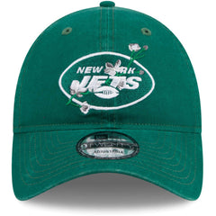 New York Jets New Era Women's Game Day Flower 9TWENTY Adjustable Hat - Green Hats
