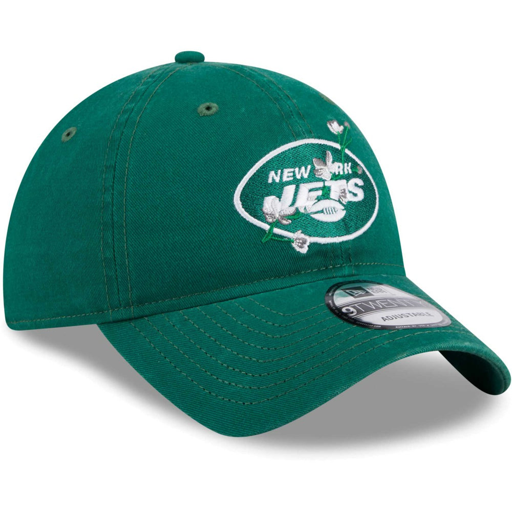 New York Jets New Era Women's Game Day Flower 9TWENTY Adjustable Hat - Green Hats