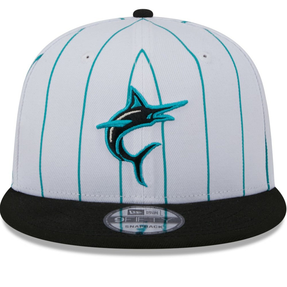 Miami Marlins New Era 2024 Batting Practice 9FIFTY Snapback Hat - White Hats
