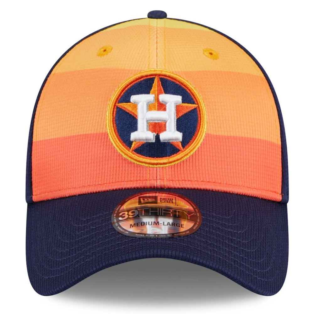 Houston Astros New Era 2025 Batting Practice 39THIRTY Flex Hat - Orange Hats