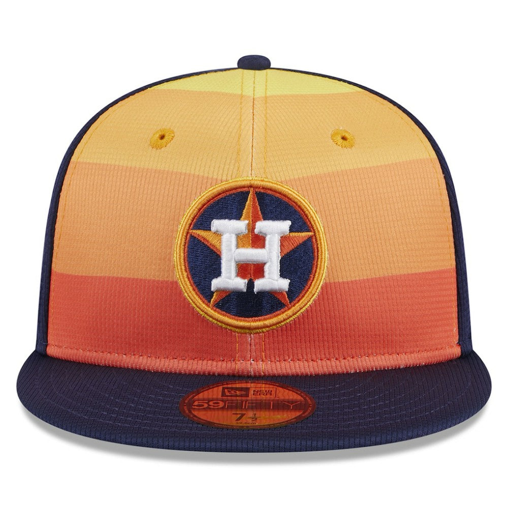 Houston Astros New Era 2025 Batting Practice 59FIFTY Fitted Hat - Orange Hats