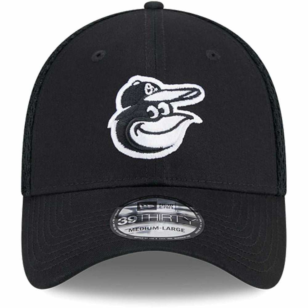 Baltimore Orioles New Era Neo 39THIRTY Flex Hat - Black/White Hats