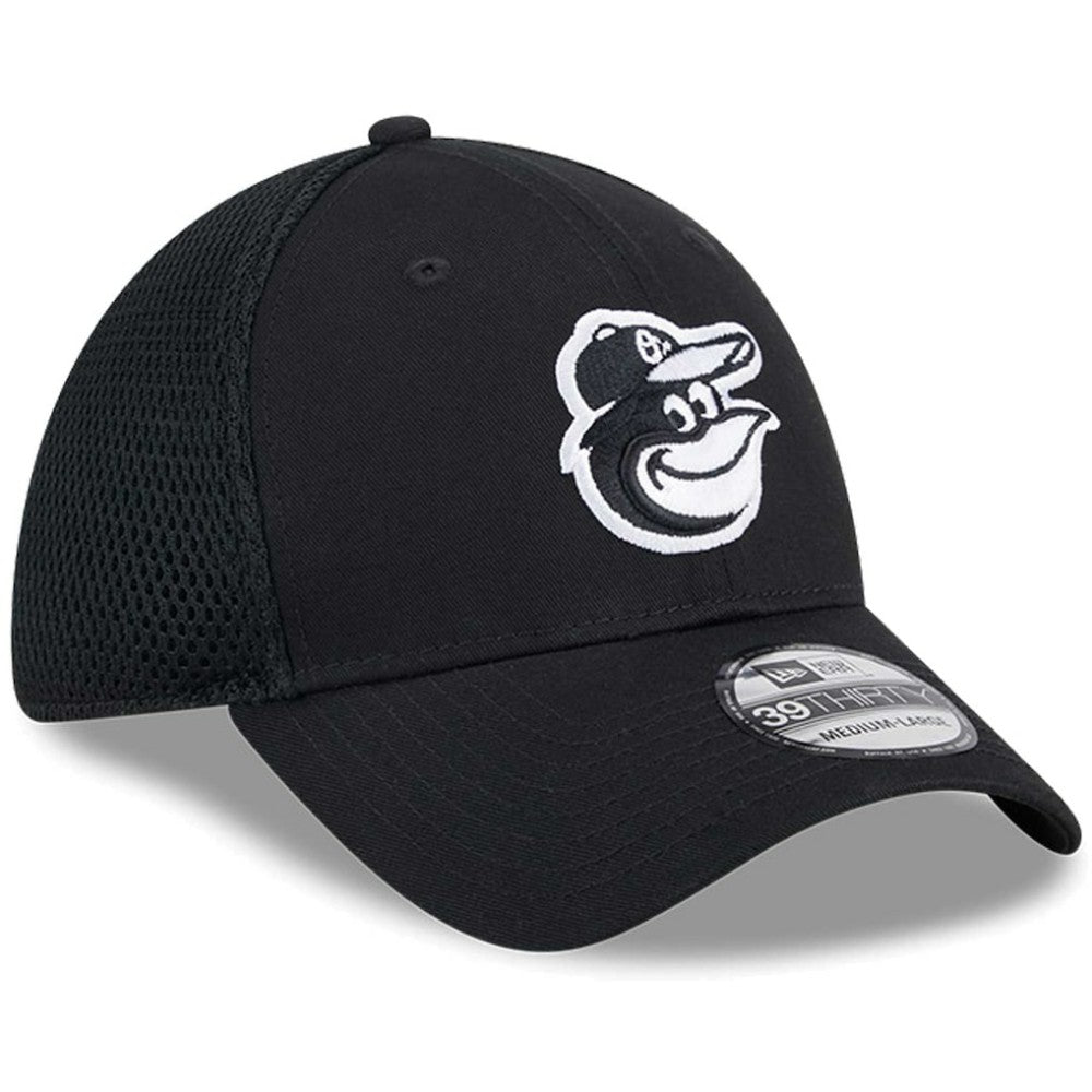 Baltimore Orioles New Era Neo 39THIRTY Flex Hat - Black/White Hats