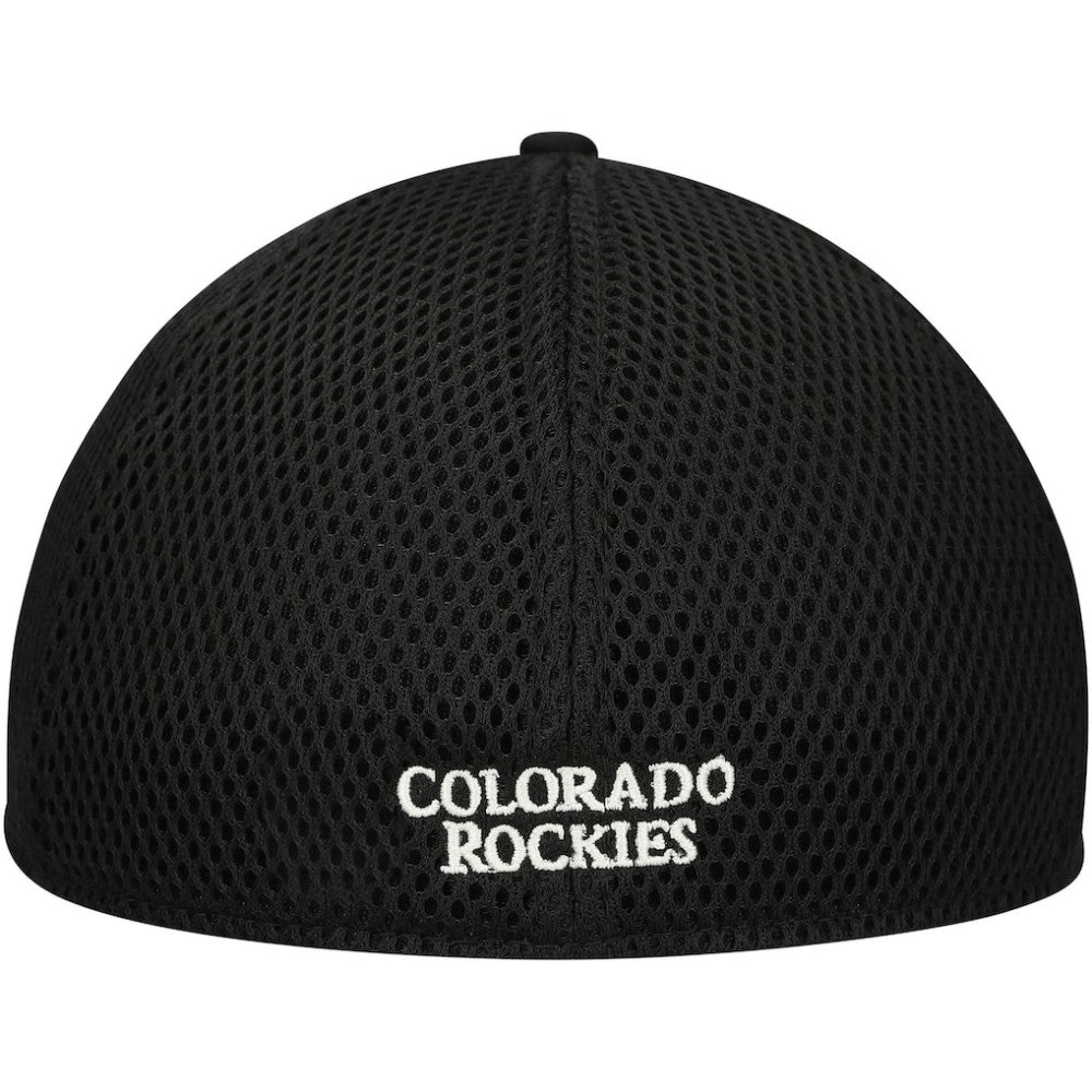 Colorado Rockies New Era Neo 39THIRTY Flex Hat - Black/White Hats