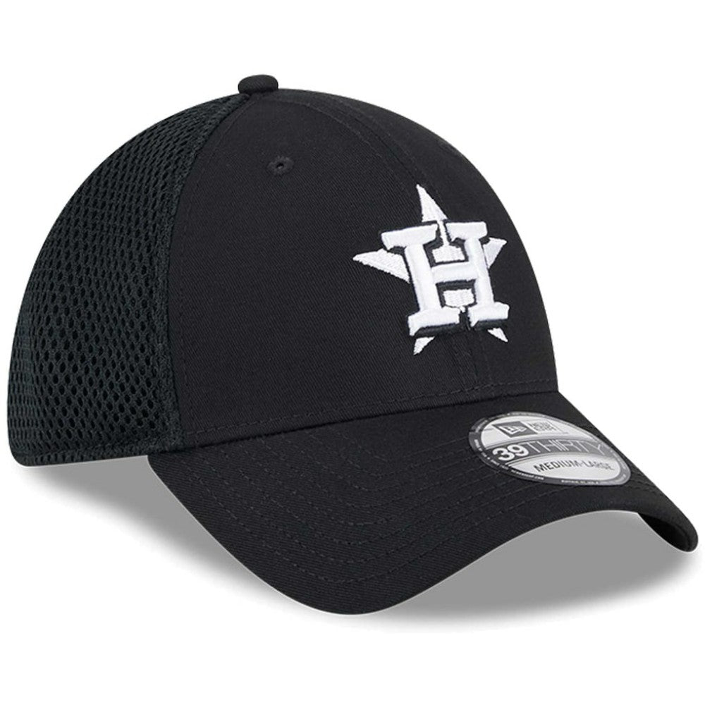Houston Astros New Era Neo 39THIRTY Flex Hat - Black/White Hats