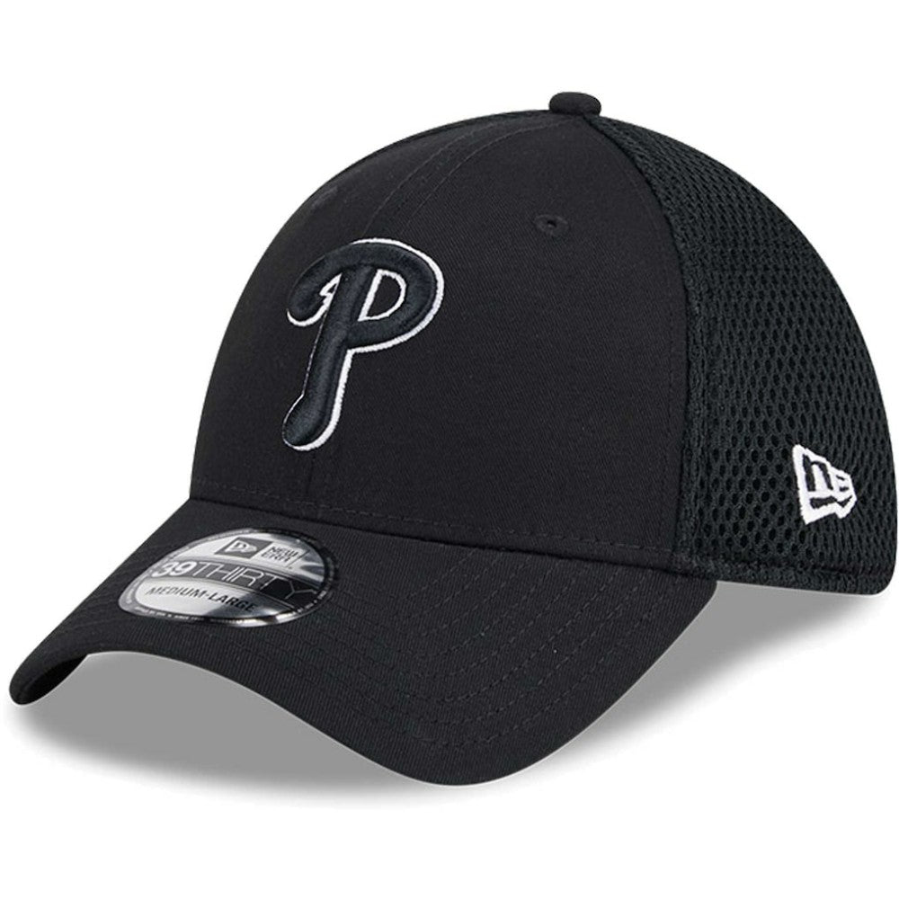 Philadelphia Phillies New Era Neo 39THIRTY Flex Hat - Black/White Hats