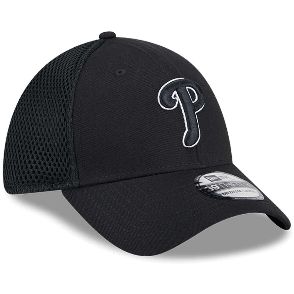 Philadelphia Phillies New Era Neo 39THIRTY Flex Hat - Black/White Hats