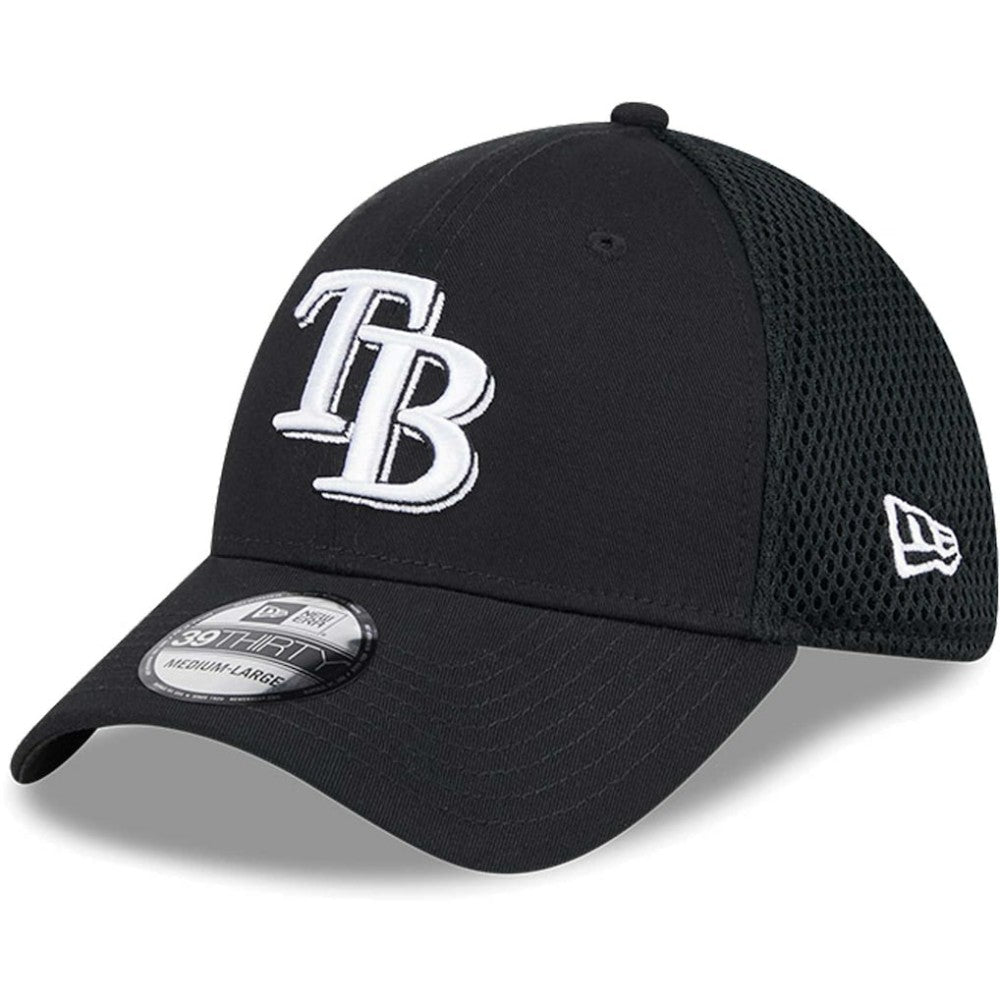 Tampa Bay Rays New Era Neo 39THIRTY Flex Hat - Black/White Hats