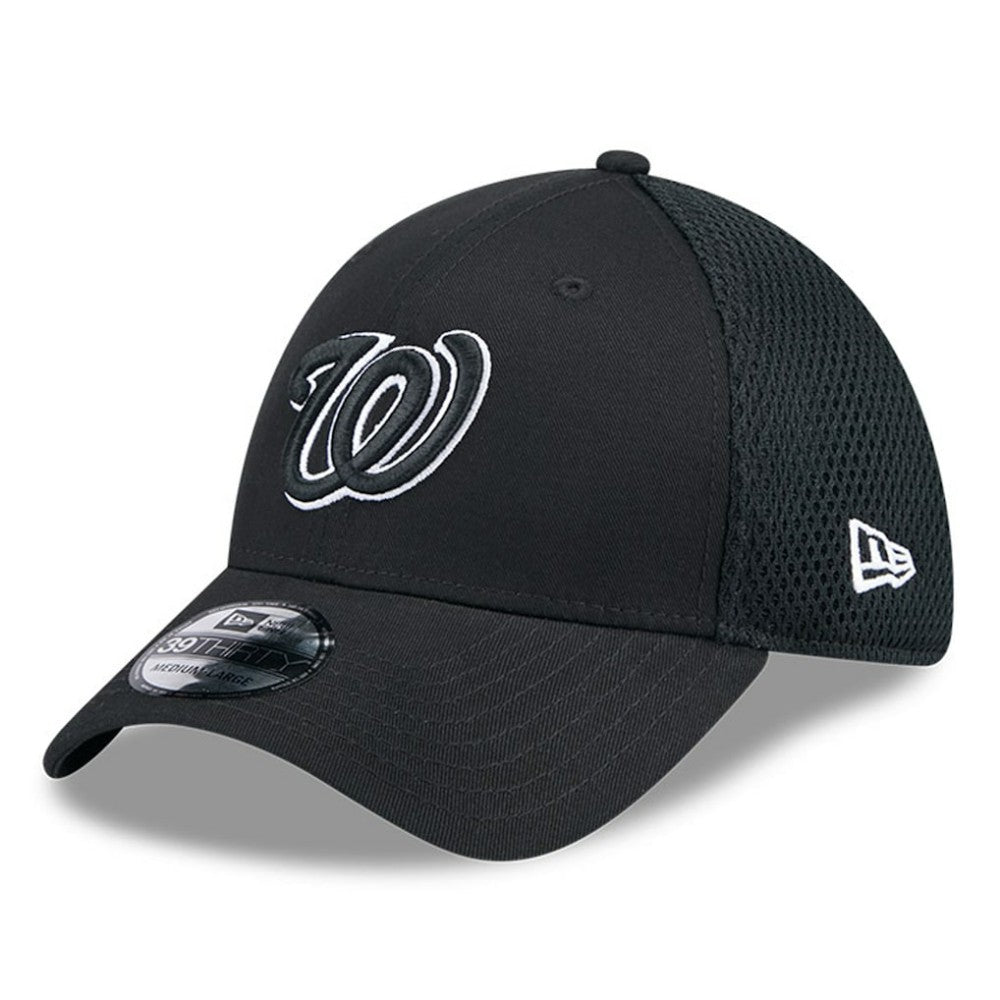 Washington Nationals New Era Neo 39THIRTY Flex Hat - Black/White Hats