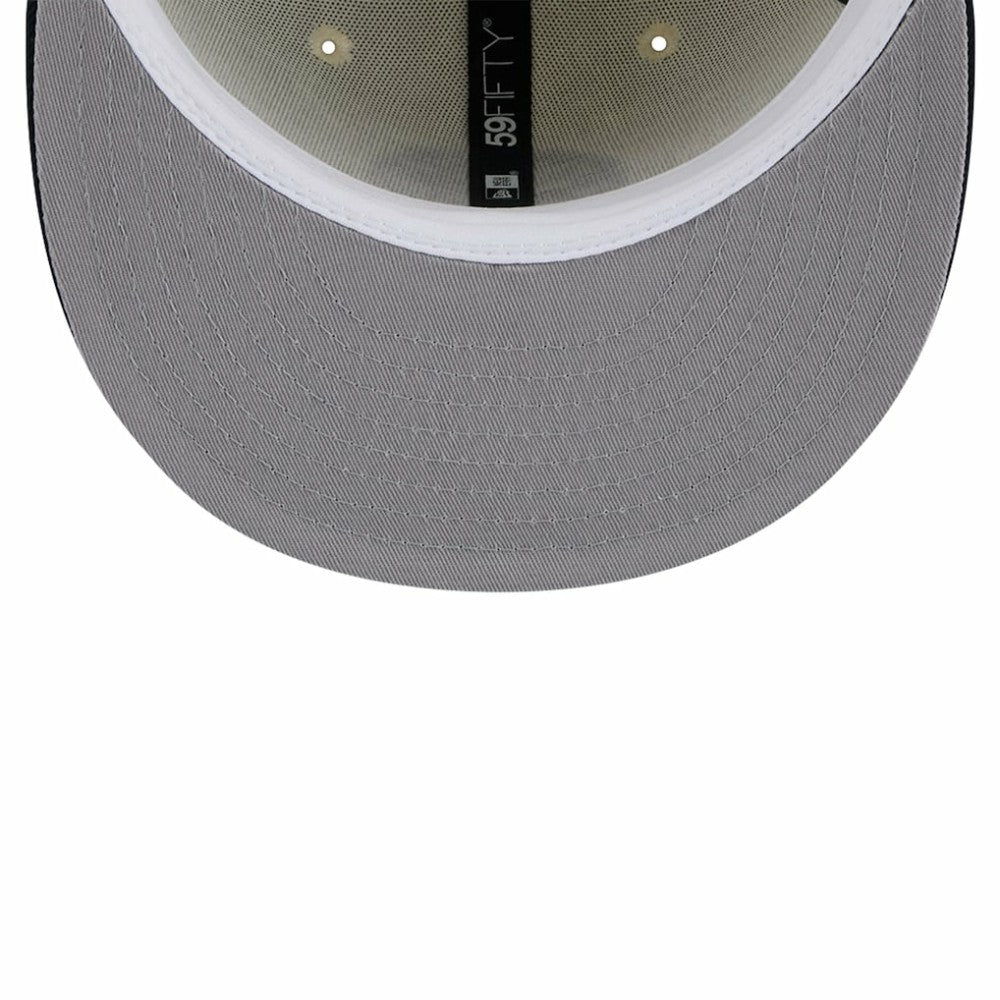 New York Yankees New Era Top Hat Chrome 59FIFTY Fitted Hat - Cream Hats