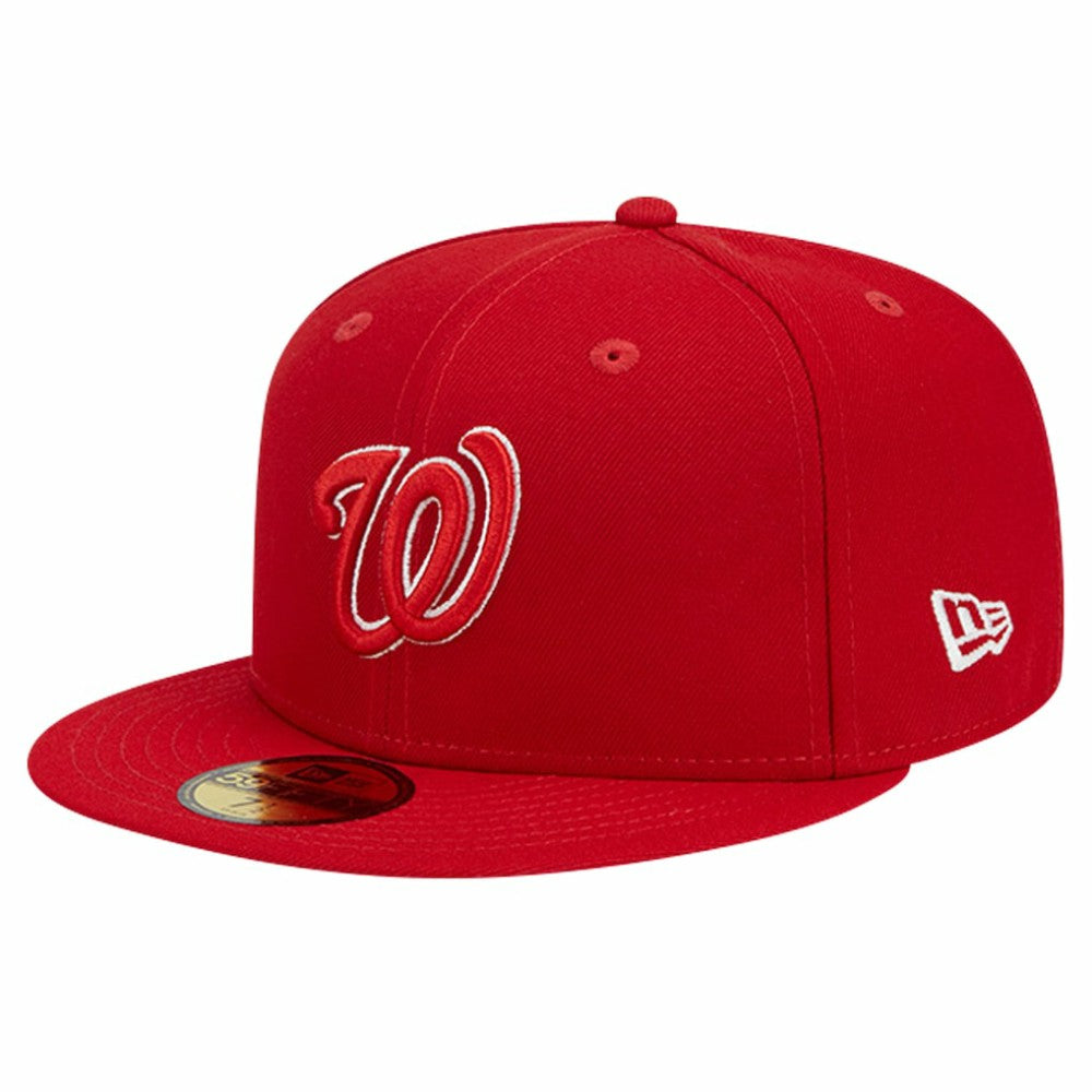 Washington Nationals New Era Logo 59FIFTY Fitted Hat - Red Hats