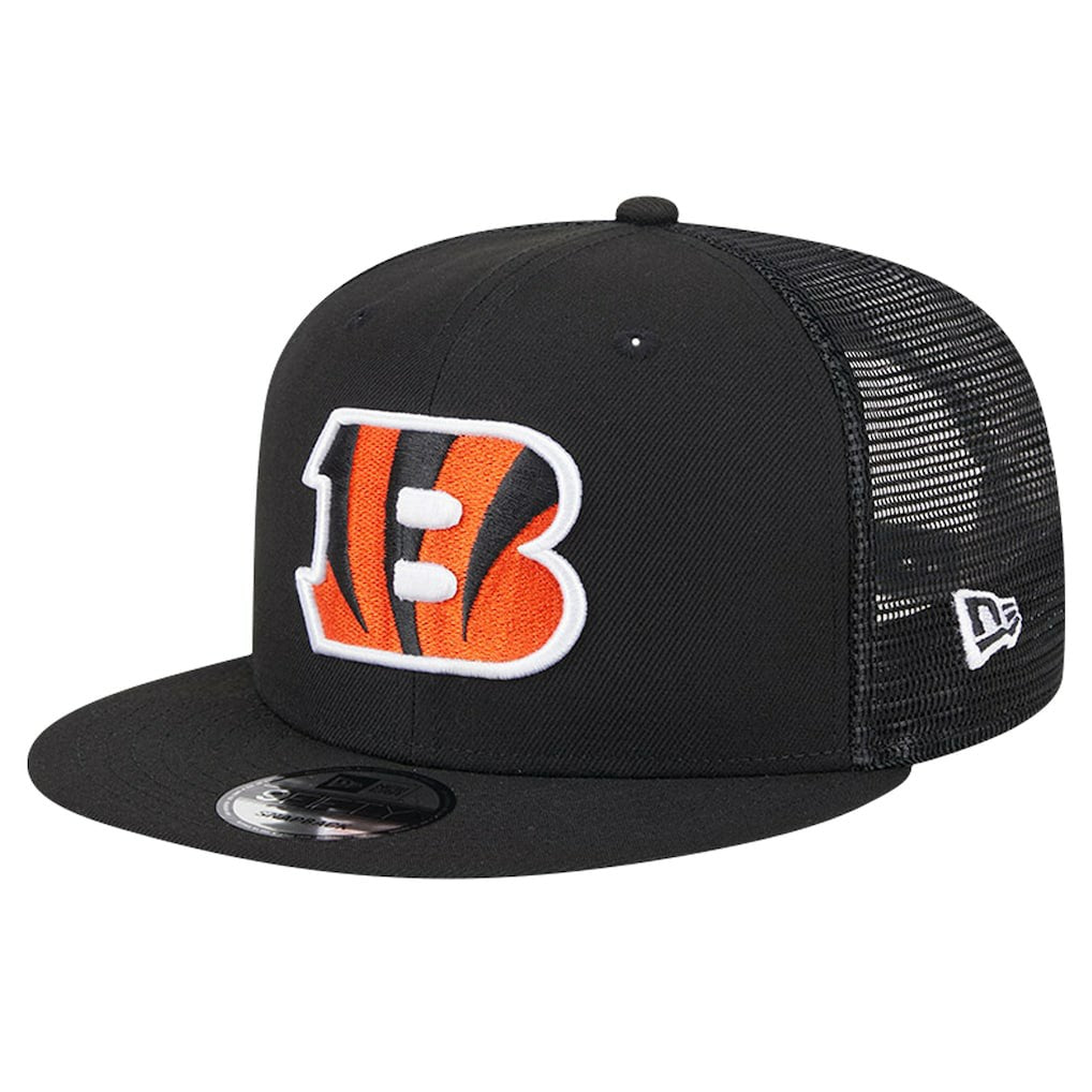 Cincinnati Bengals New Era Main Trucker 9FIFTY Snapback Hat - Black Hats