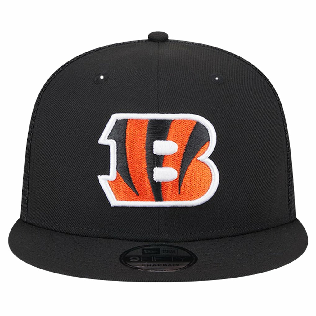 Cincinnati Bengals New Era Main Trucker 9FIFTY Snapback Hat - Black Hats