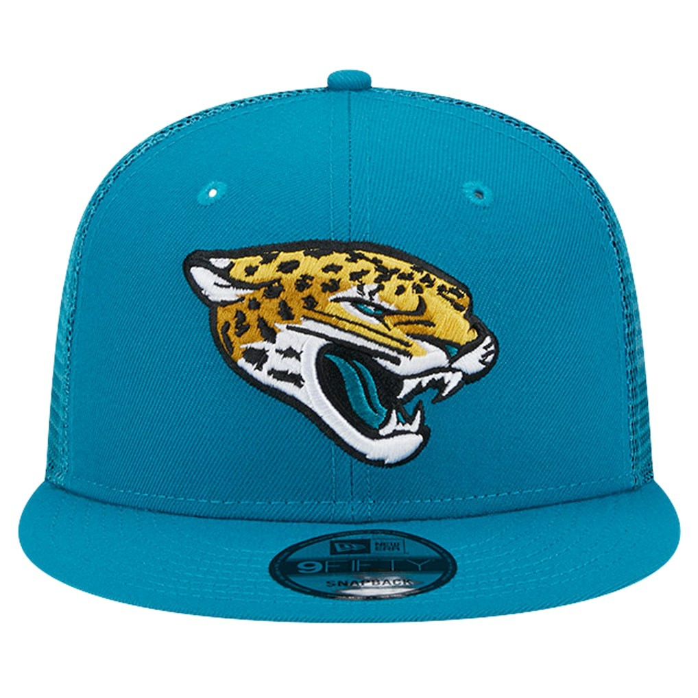 Jacksonville Jaguars New Era Main Trucker 9FIFTY Snapback Hat - Teal Hats