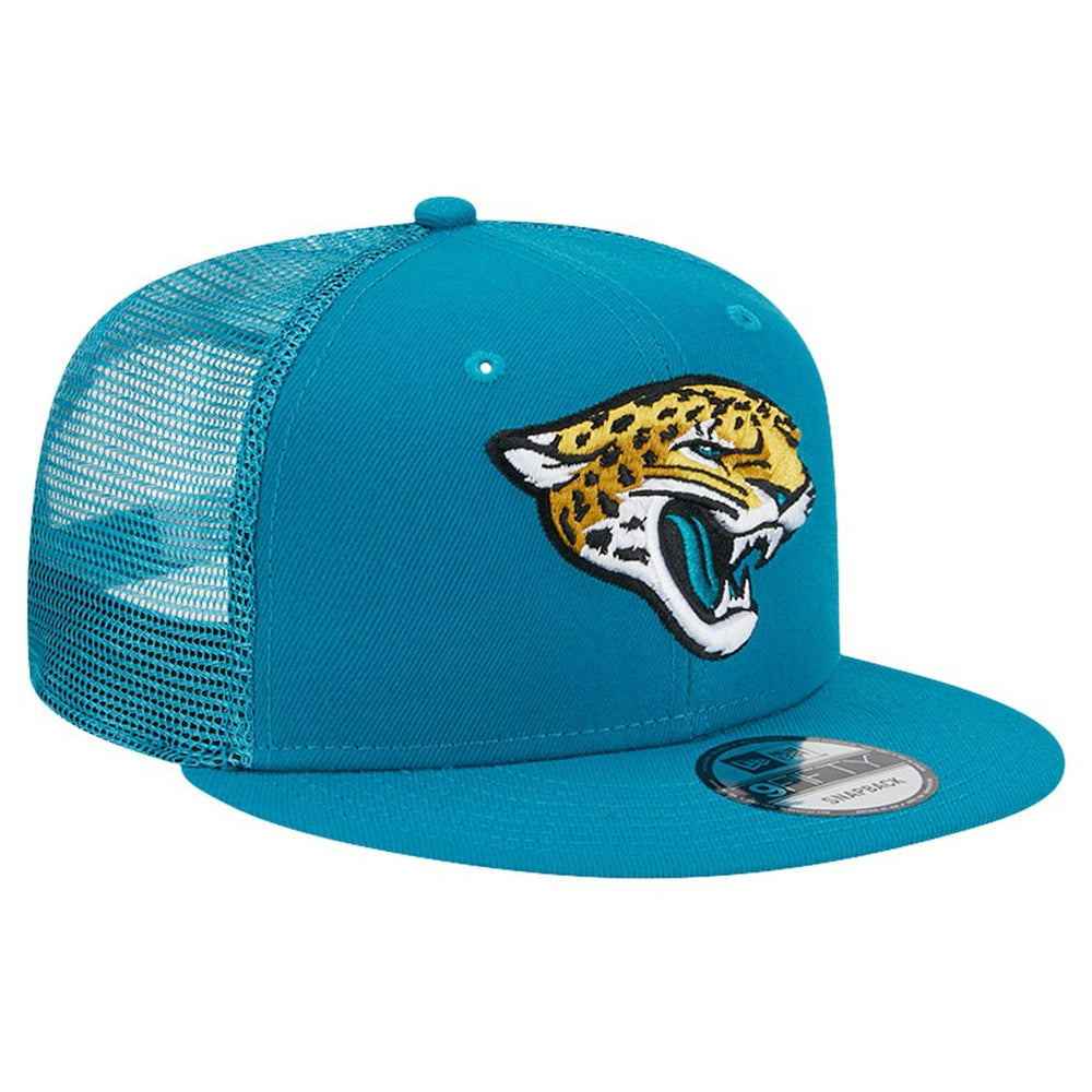 Jacksonville Jaguars New Era Main Trucker 9FIFTY Snapback Hat - Teal Hats