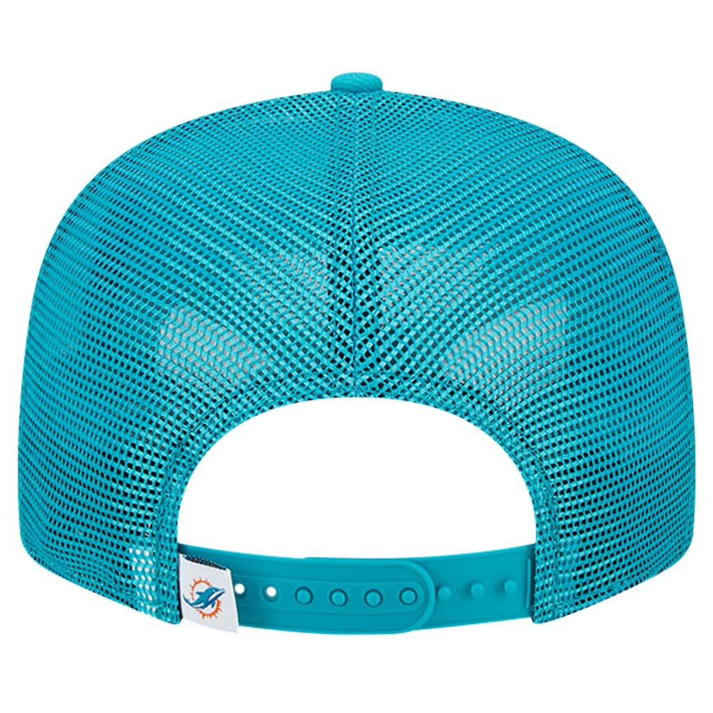 Miami Dolphins New Era Main Trucker 9FIFTY Snapback Hat - Aqua Hats