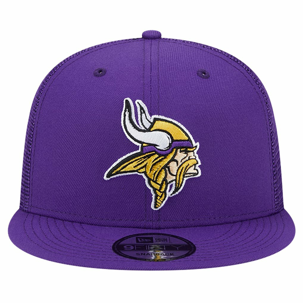 Minnesota Vikings New Era Main Trucker 9FIFTY Snapback Hat - Purple Hats