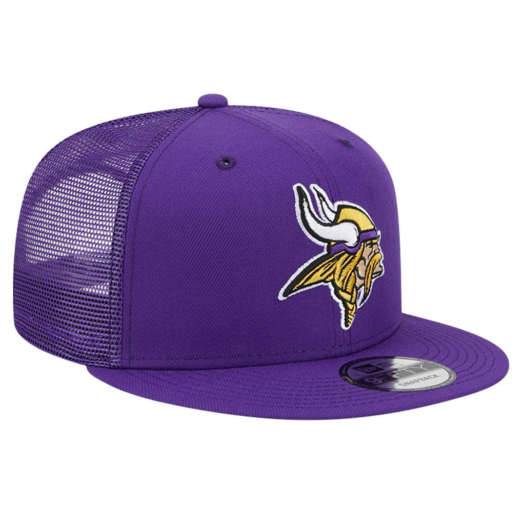 Minnesota Vikings New Era Main Trucker 9FIFTY Snapback Hat - Purple Hats