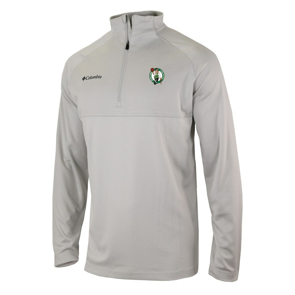 Boston Celtics Omni-Wick Rockin' It Quarter-Zip Pullover Top Heather Gray - Columbia outlet