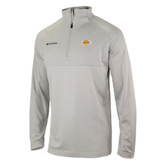 Los Angeles Lakers Omni-Wick Rockin' It Quarter-Zip Pullover Top Heather Gray - Columbia
