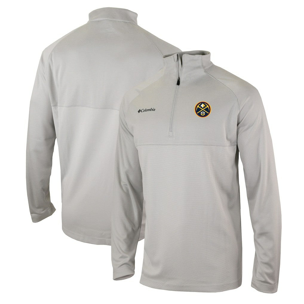 Denver Nuggets Omni-Wick Rockin' It Quarter-Zip Pullover Top Heather Gray - Columbia outlet