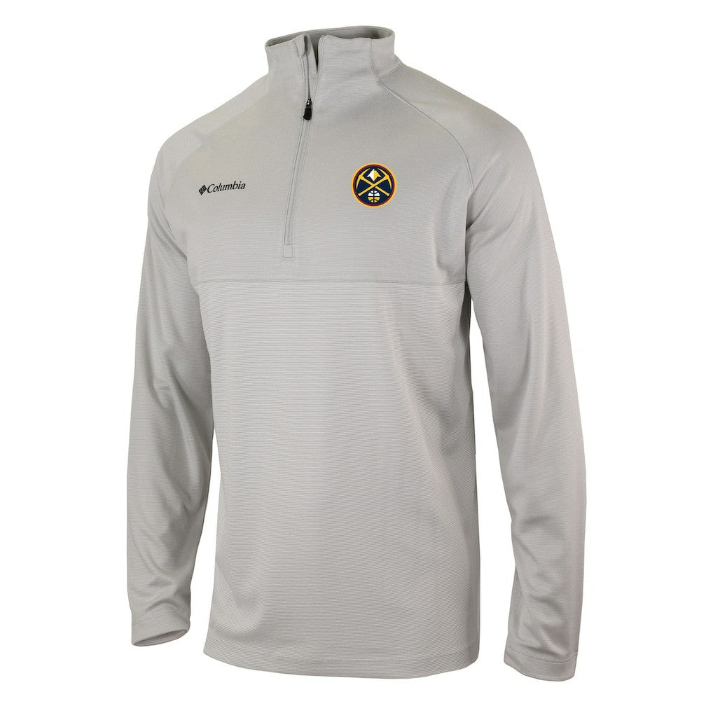 Denver Nuggets Omni-Wick Rockin' It Quarter-Zip Pullover Top Heather Gray - Columbia outlet