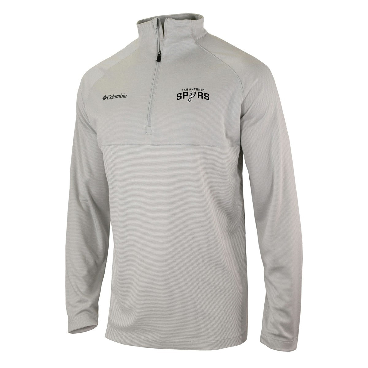 San Antonio Spurs Omni-Wick Rockin' It Quarter-Zip Pullover Top Heather Gray - Columbia